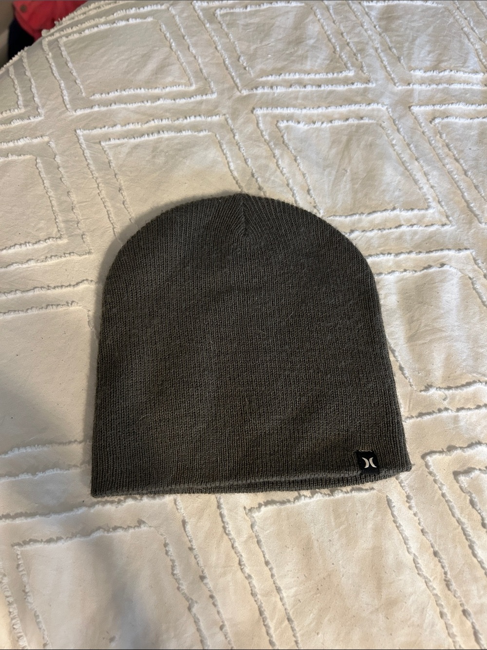 Hurley Charcoal Knit Beanie with Logo Tag Size 12 months